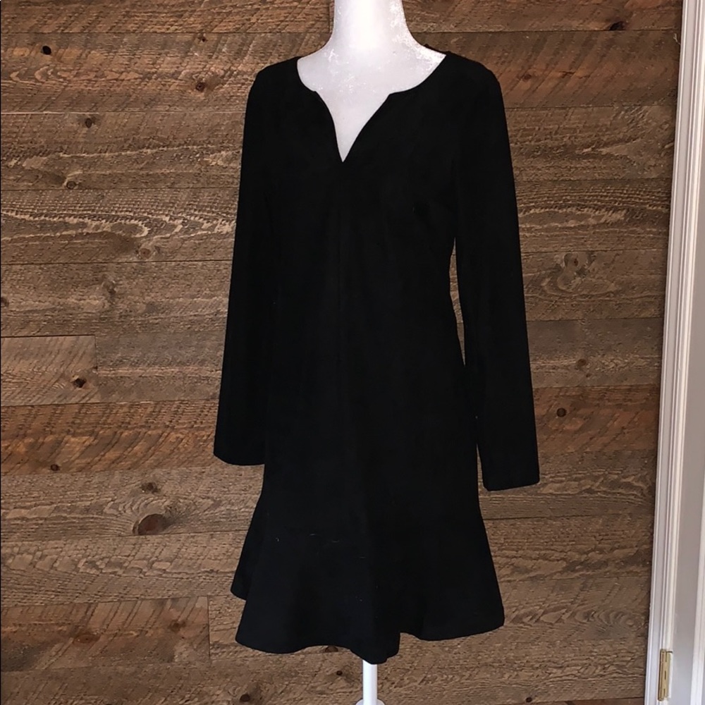 Jade Brand faux suede black dress